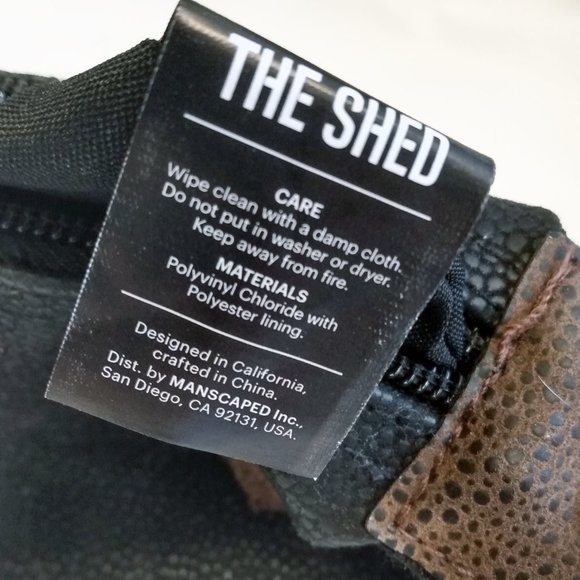 Manscaped "The Shed" Men's Travel PU Leather Black/Brown Accessories Bag-NWT - Picture 11 of 13